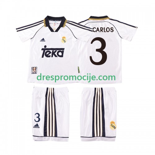Real Madrid R CARLOS 3 2000 Dres Retro Dječji Domaći 1998 Kratkih Rukava Real Madrid R CARLOS 3 2000 Dres Retro Dječji Domaći 1998 Kratkih Rukava